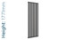 DQ-VUL-1771-VDG-TH - DQ Vulcano Vertical Double Radiator H1771mm X W200mm Dark Grey DQ-VUL-1771-VDG-TH - DQ Vulcano Vertical Double Radiator H1771mm X W200mm Dark Grey